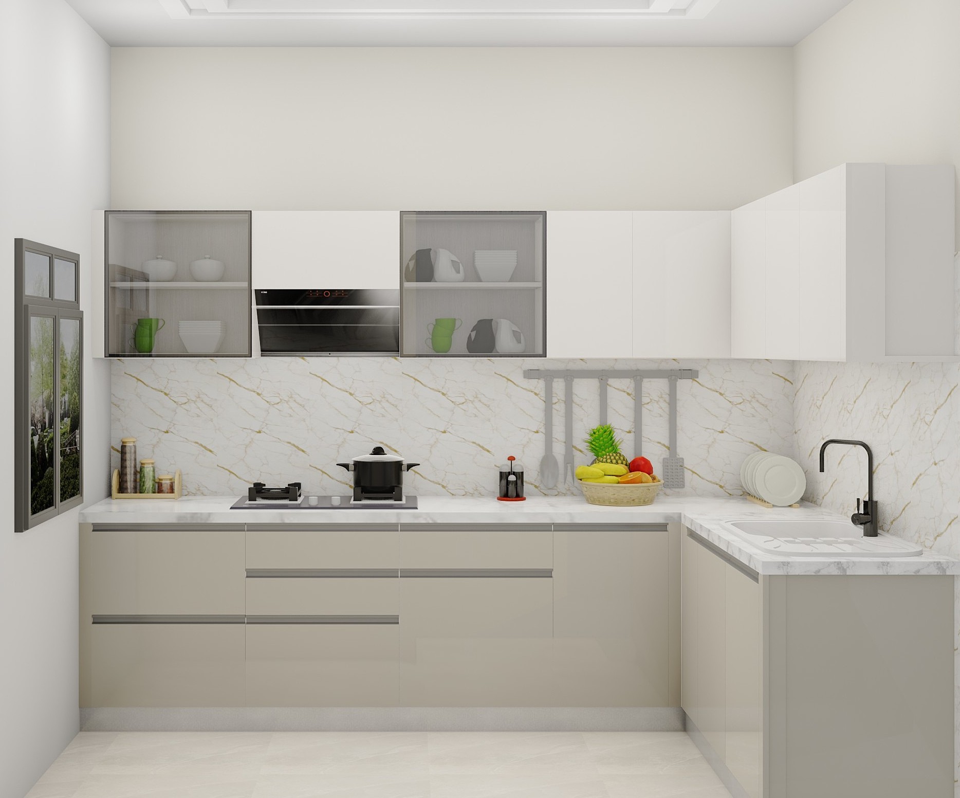 L-Shaped Kitchen 6
