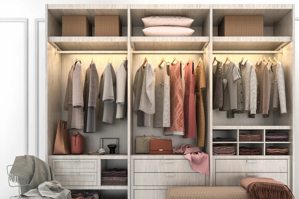 Wardrobe with smart storage